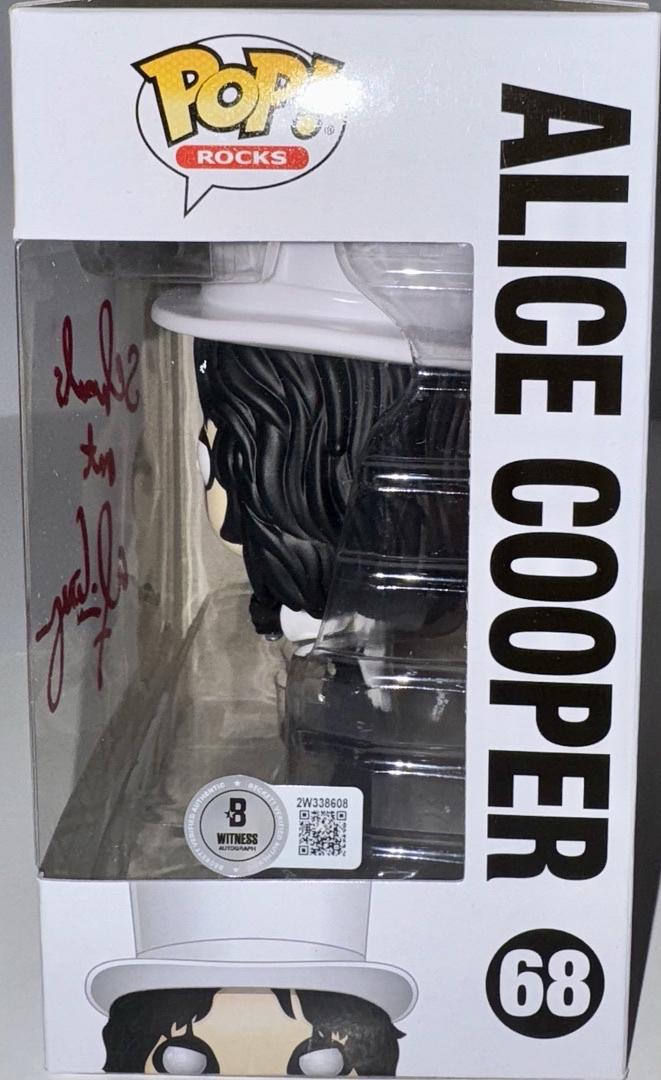 Alice Cooper Signed Funko Pop #68 "Schools Out" - Beckett COA #01