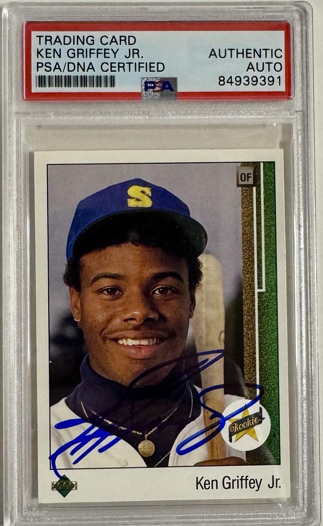 Ken Griffey Jr Signed 1989 Upper Deck Rookie Card *RARE* - PSA Auto COA