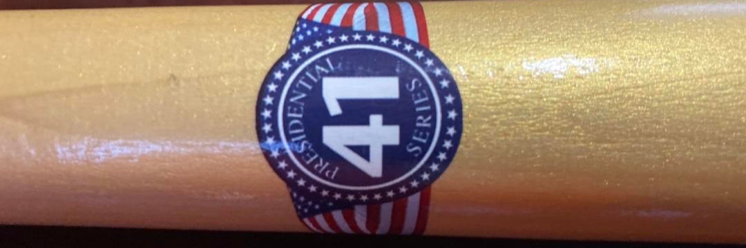 Former President George HW Bush Air Force One Autographed Baseball Bat Limited #26/41