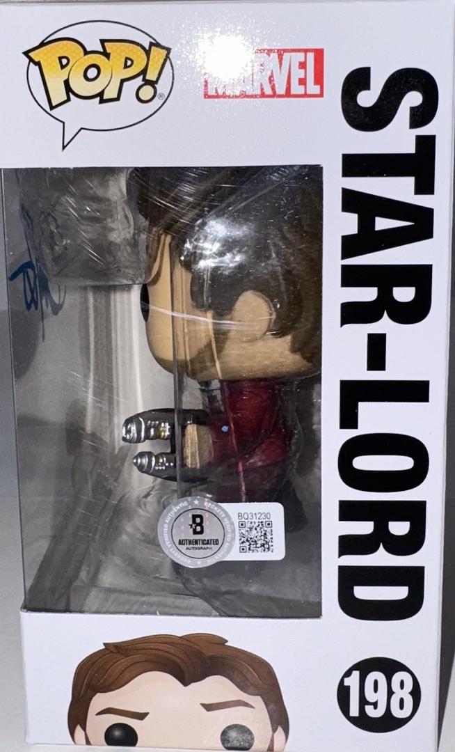 Chris Pratt Signed Funko Pop #198 "Star Lord" GOTG - Beckett COA #02