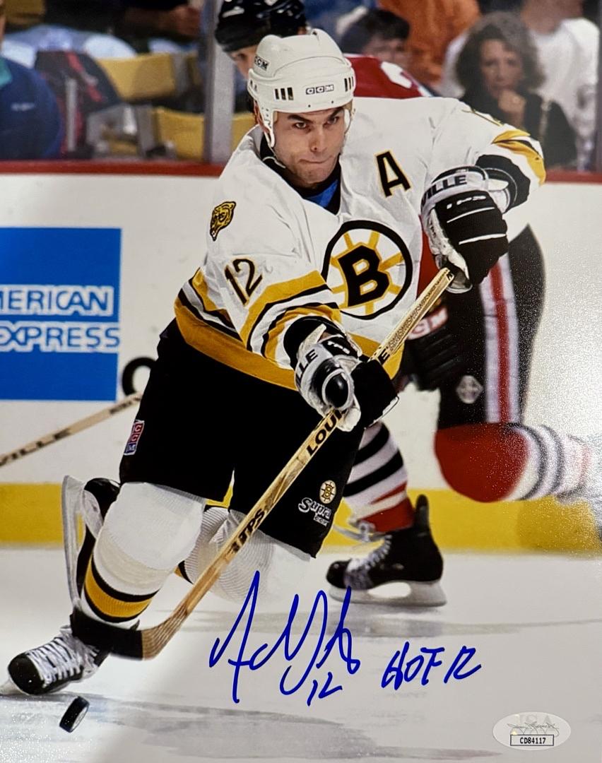 Adam Oates Signed 8x10 Photo Boston Bruins w/ HOF 12 Inscription - JSA COA
