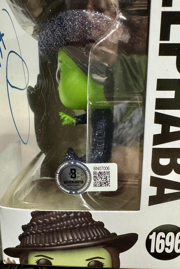 Cynthia Erivo Signed Funko Pop #1696 "Elphaba" (Wicked) - Beckett COA #04