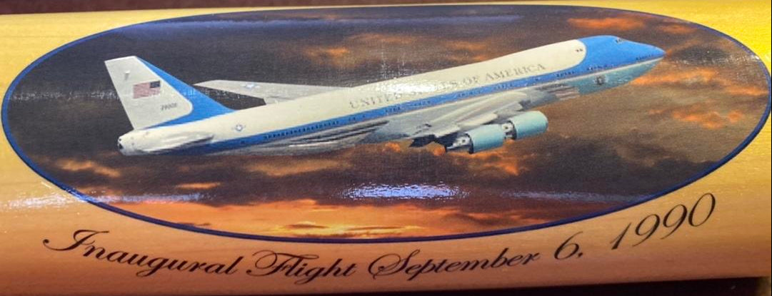 Former President George HW Bush Air Force One Autographed Baseball Bat Limited #26/41