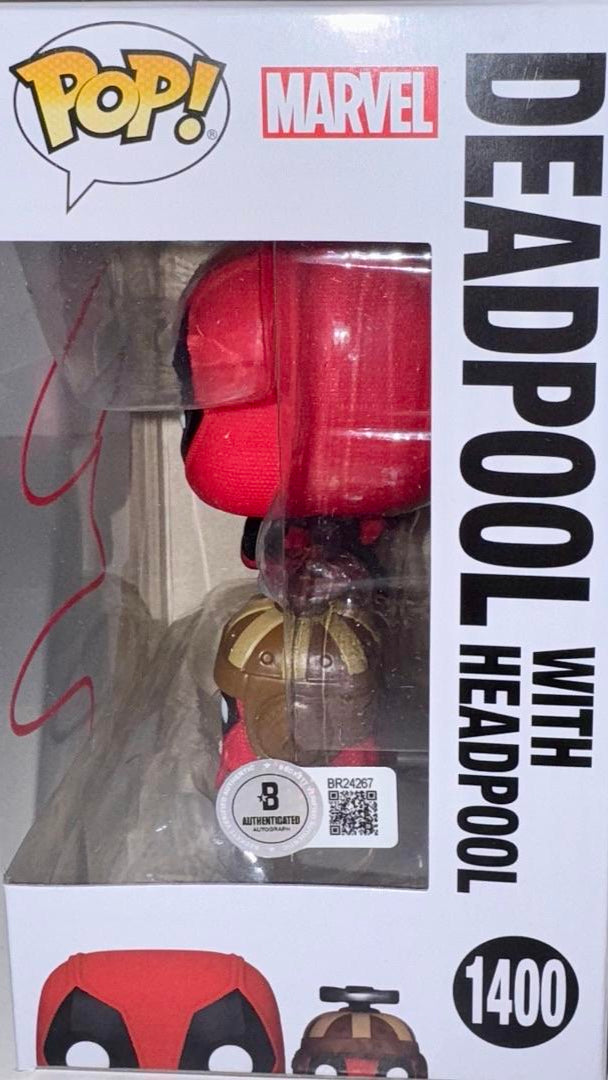 Ryan Reynolds Signed Funko Pop #1400 Deadpool & Wolverine (Red Ink) - Beckett COA