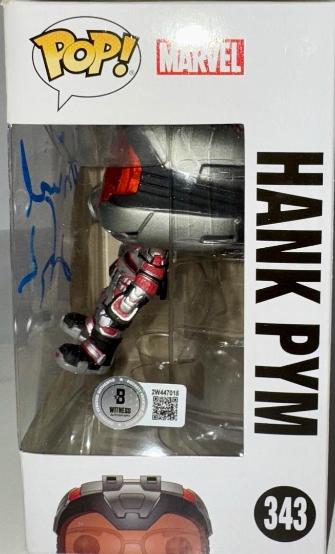 Michael Douglas Signed Funko Pop #343 "Hank Pym" Ant-Man (Blue Ink) - Beckett COA #02