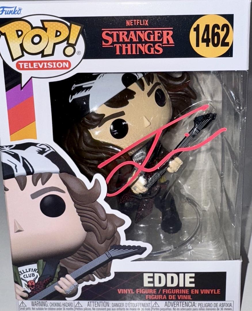 Joseph Quinn Signed Funko Pop #1462 "Eddie" (Stranger Things) - Beckett COA
