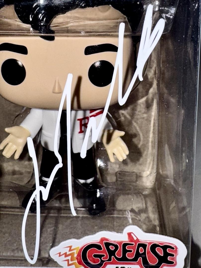 John Travolta Signed Funko Pop #555 Danny Zuko (Grease) - Beckett COA