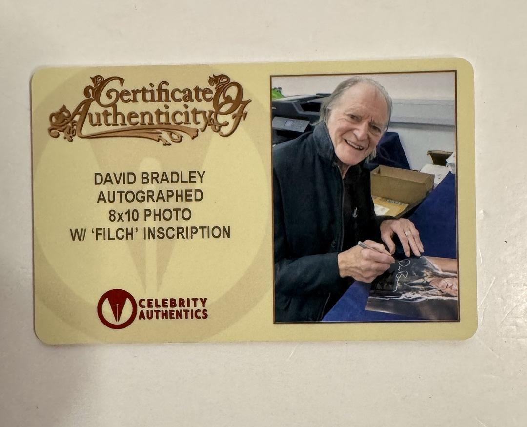 David Bradley Signed 8x10 Photo (Harry Potter) - Celebrity Authentics