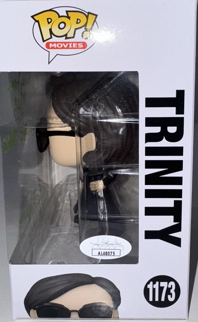 Carrie Ann Moss Signed Funko Pop #1173 Trinity (The Matrix) w/inscription and character name - JSA COA
