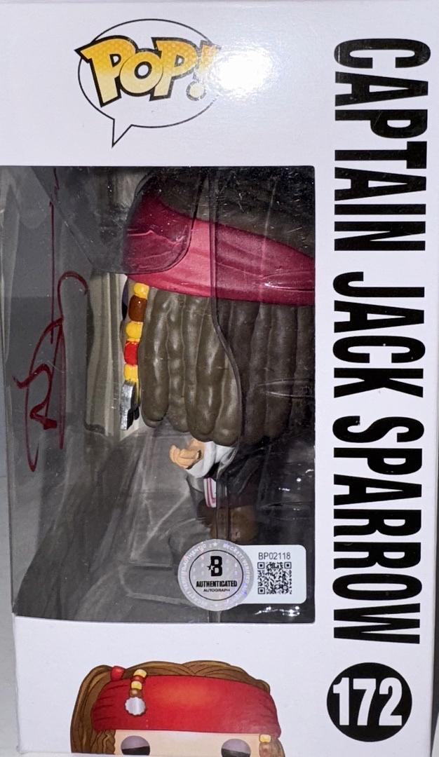 Johnny Depp Signed Funko Pop #172 Captain Jack Sparrow (Pirates Of The Caribbean) - Beckett COA