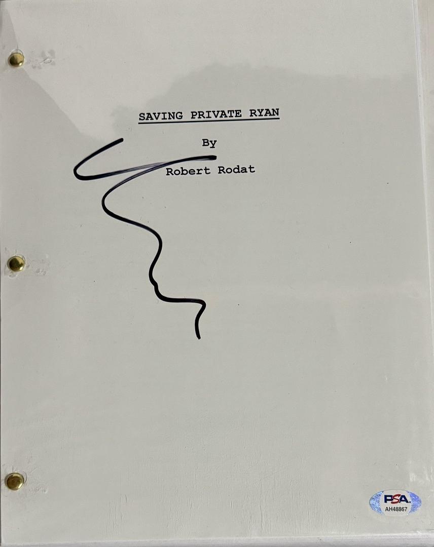 Matt Damon Signed Script (Saving Private Ryan) - PSA COA
