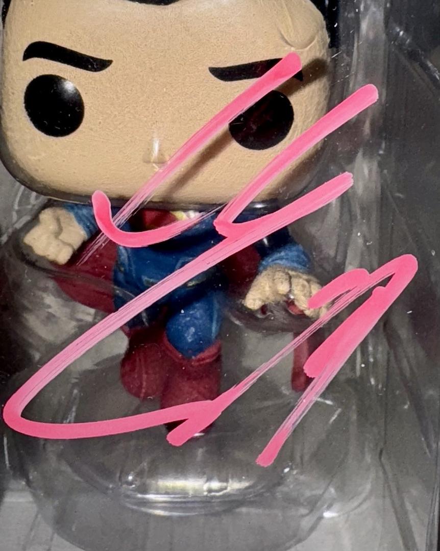 Henry Cavill Signed Funko Pop #1123 Superman - ACOA