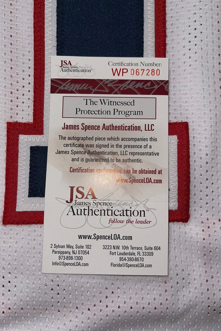 Julian Edelman Signed Patriots White Jersey - JSA COA #01