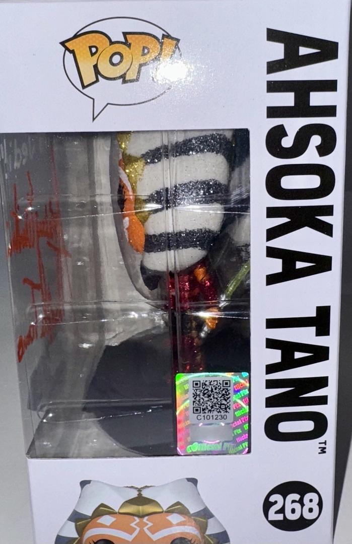 Ashley Eckstein Signed Funko Pop #268 "Ahsoka" (Star Wars) w/Inscription - Official Pix #02