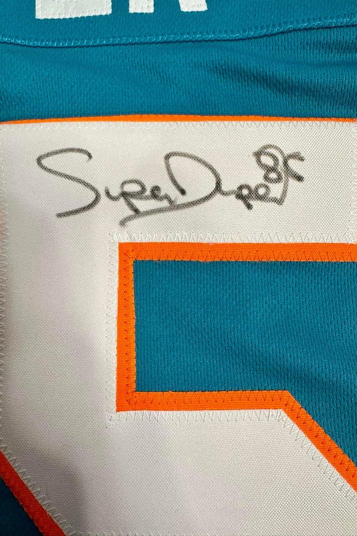 Mark Duper Signed Custom Dolphins Jersey - JSA COA