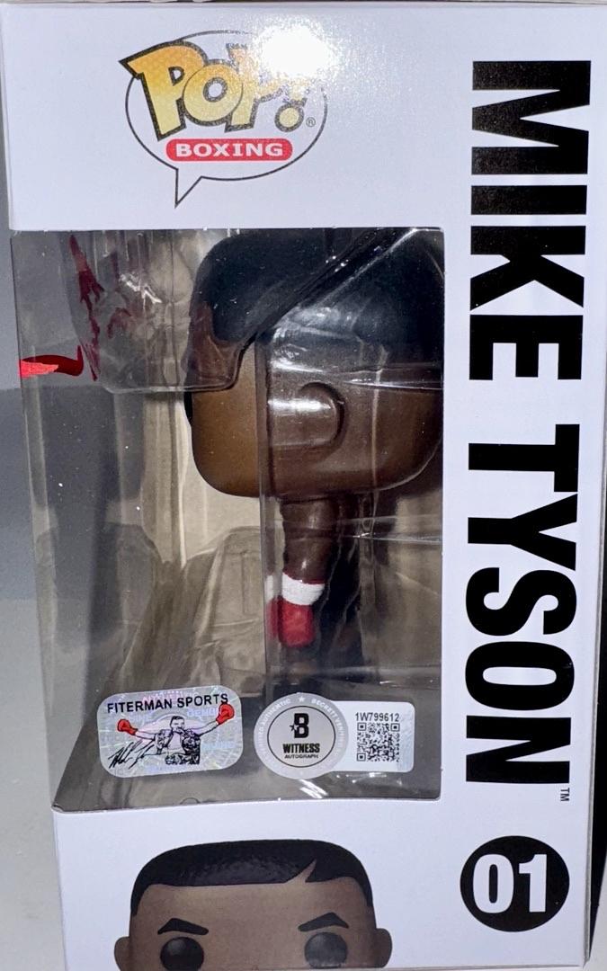 Mike Tyson Signed Funko Pop #01 (Red Ink) - Beckett COA