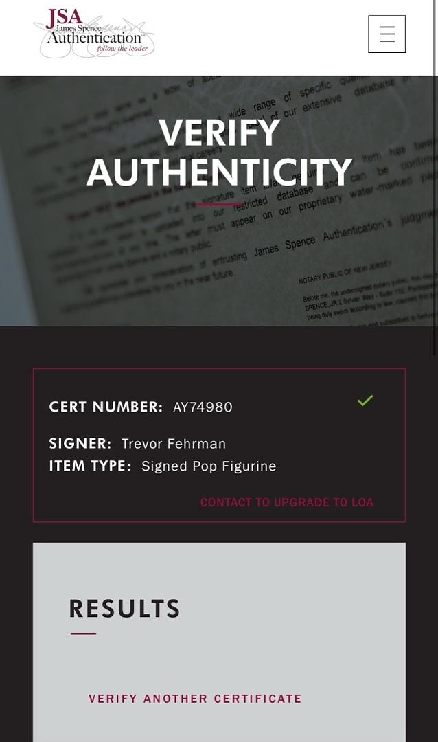 Trevor Fehrman Signed Funko Pop #1481 "Elias Grover" (Clerks III) - JSA COA #01