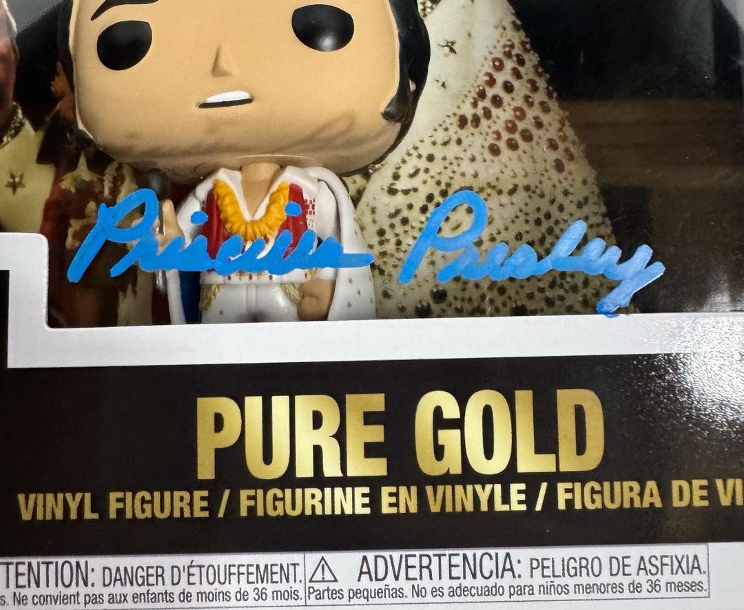 Priscilla Presley Signed Funko Pop #10 "Elvis Presley" (Elvis Pure Gold) - JSA COA