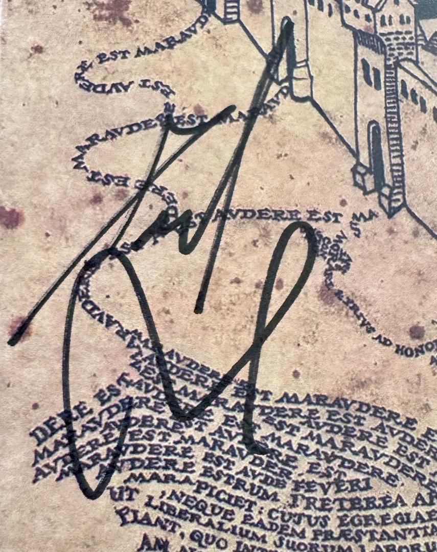 Daniel Radcliffe Signed Marauders Map (Harry Potter) - Beckett COA