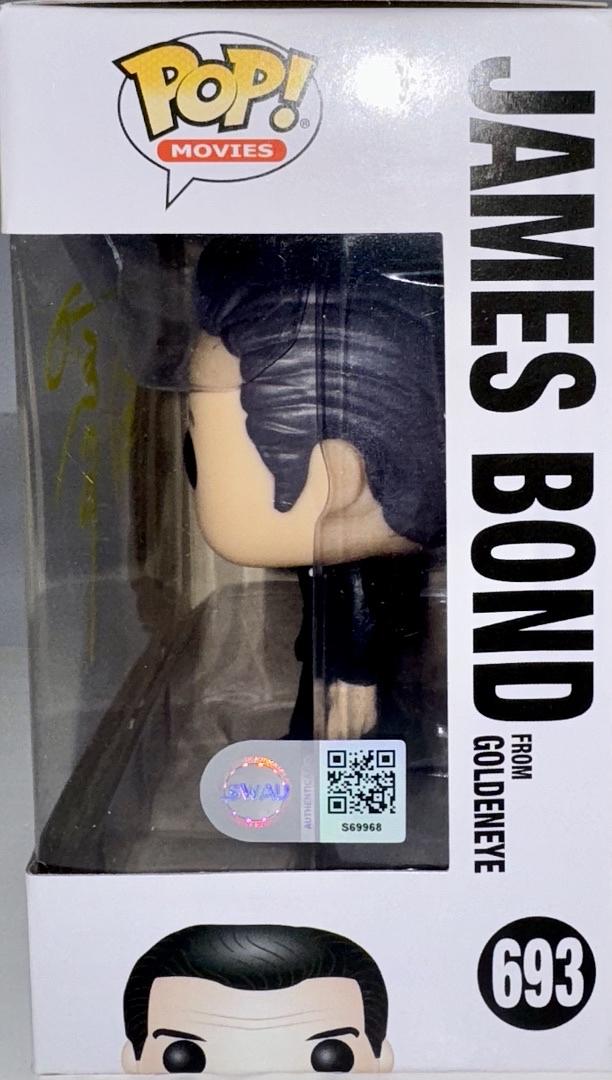 Pierce Brosnan Signed Funko Pop #693 "James Bond" (007) - SWAU COA #01