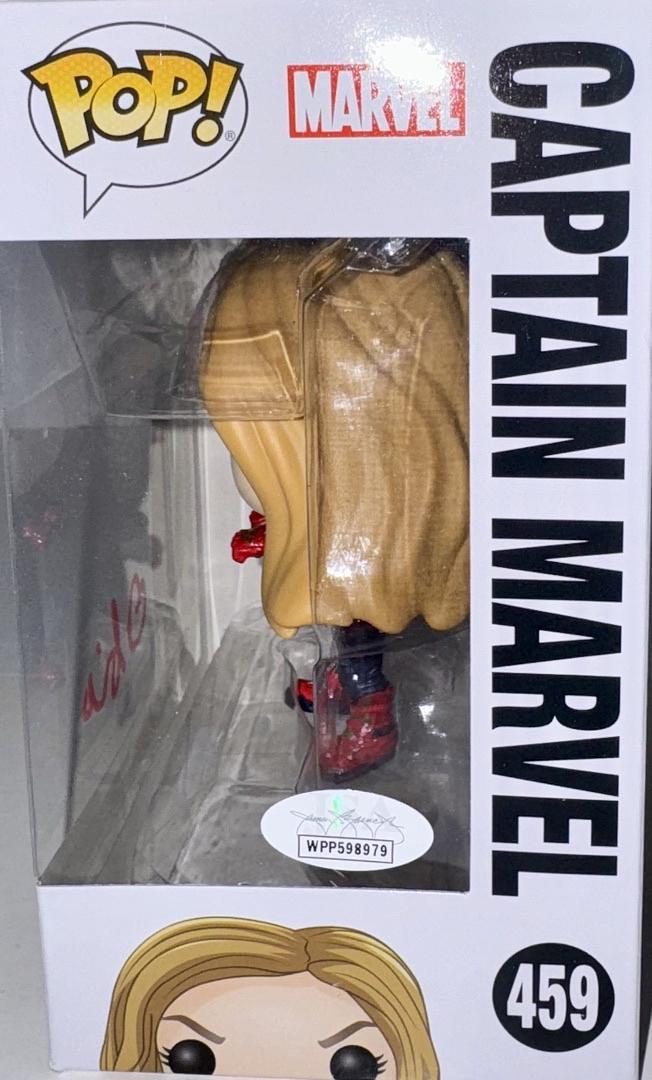 Brie Larson Signed Funko Pop #459 "Captain Marvel" Avengers - JSA COA