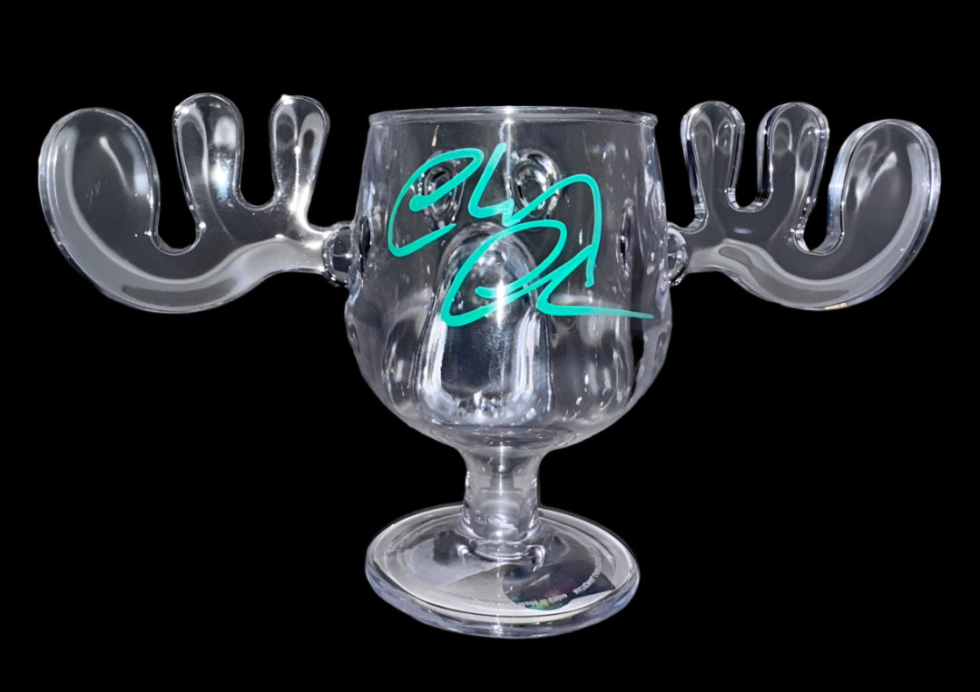 Chevy Chase Signed Acrylic Moose Mug (Christmas Vacation) - Beckett COA #01