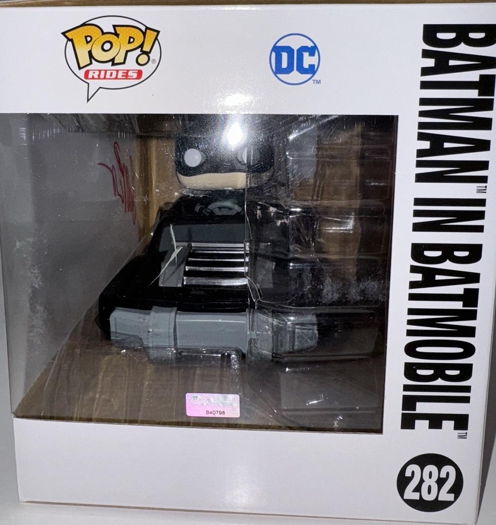 Robert Pattinson Signed Funko Pop #282 Deluxe Batman In Batmobile - Celebrity Authentics