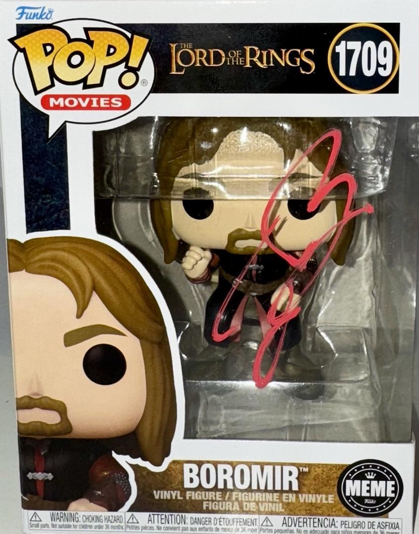 Sean Bean Signed Funko Pop #1709 "Boromir" LOTR - Beckett COA