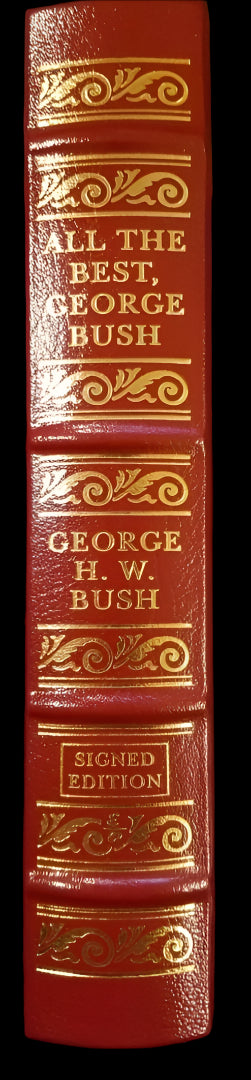 George Bush Autographed Book All the Best Easton Press (Red Binding) - #02