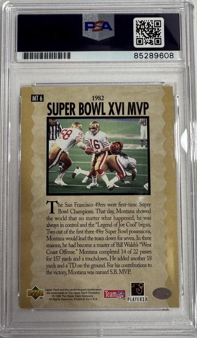 Joe Montana Signed Upper Deck Card Super Bowl XVI MVP *RARE* - PSA/DNA