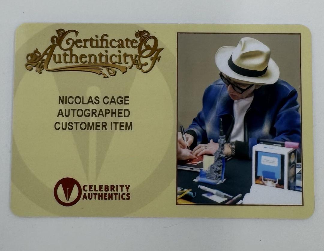 Nicholas Cage Signed Funko Pop #33 (Deluxe Ghost Rider) - Celebrity Authentics