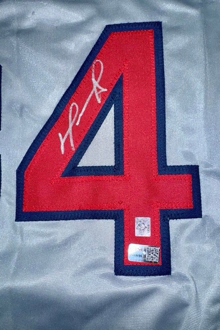 David Ortiz Autographed Custom Grey Red Sox Jersey - TriStar COA #03