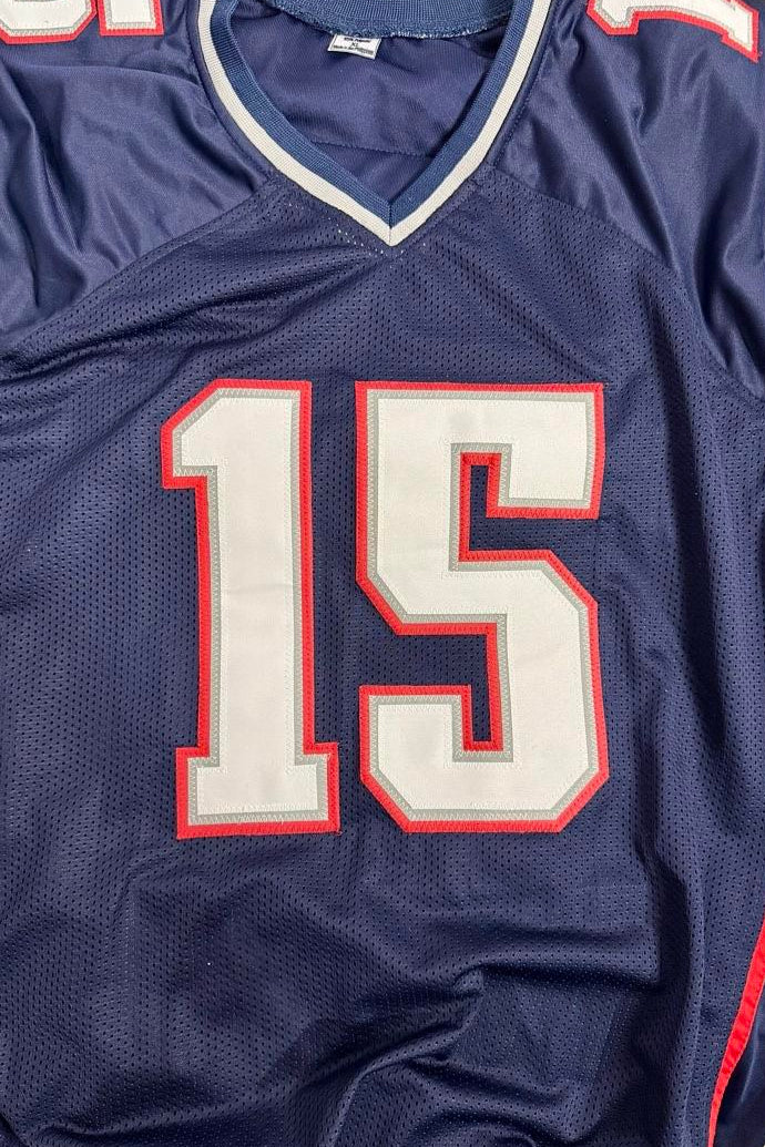 Chris Hogan Signed Custom Blue Patriots Jersey w/ "2x SB Champ" Inscription - JSA COA