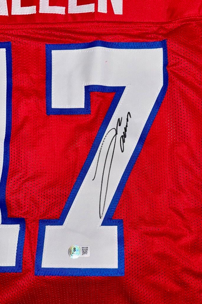Josh Allen Signed Red Bills Jersey - Beckett COA