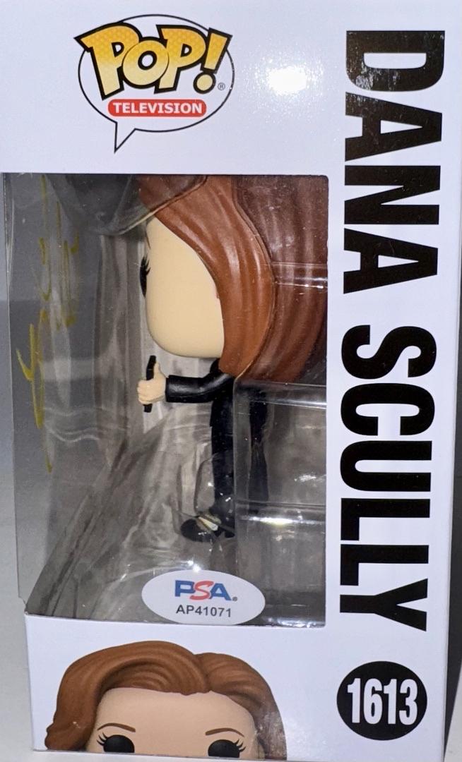 Gillian Anderson Signed Funko Pop #1613 "Dana Scully" (Yellow Ink) - PSA COA #2