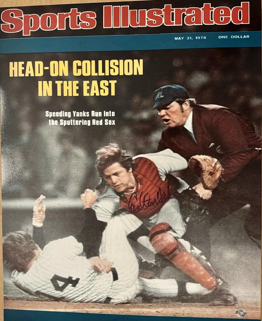 Carlton Fisk Signed 16x20 Photo (Sports Illustrated Cover 1976) - SureShot COA