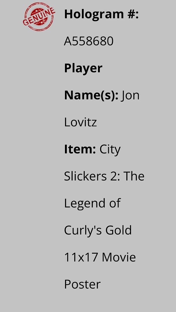 Jon Lovitz Signed 11x17 Photo (City Slickers II) - Schwartz COA