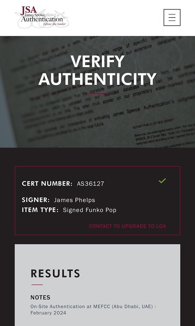 James Phelps Signed Funko Pop #96 "Fred Weasley" (Harry Potter) w/Long Quote - JSA COA