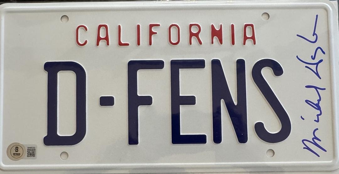 Michael Douglas Signed License Plate (Falling Down) - Beckett COA #02
