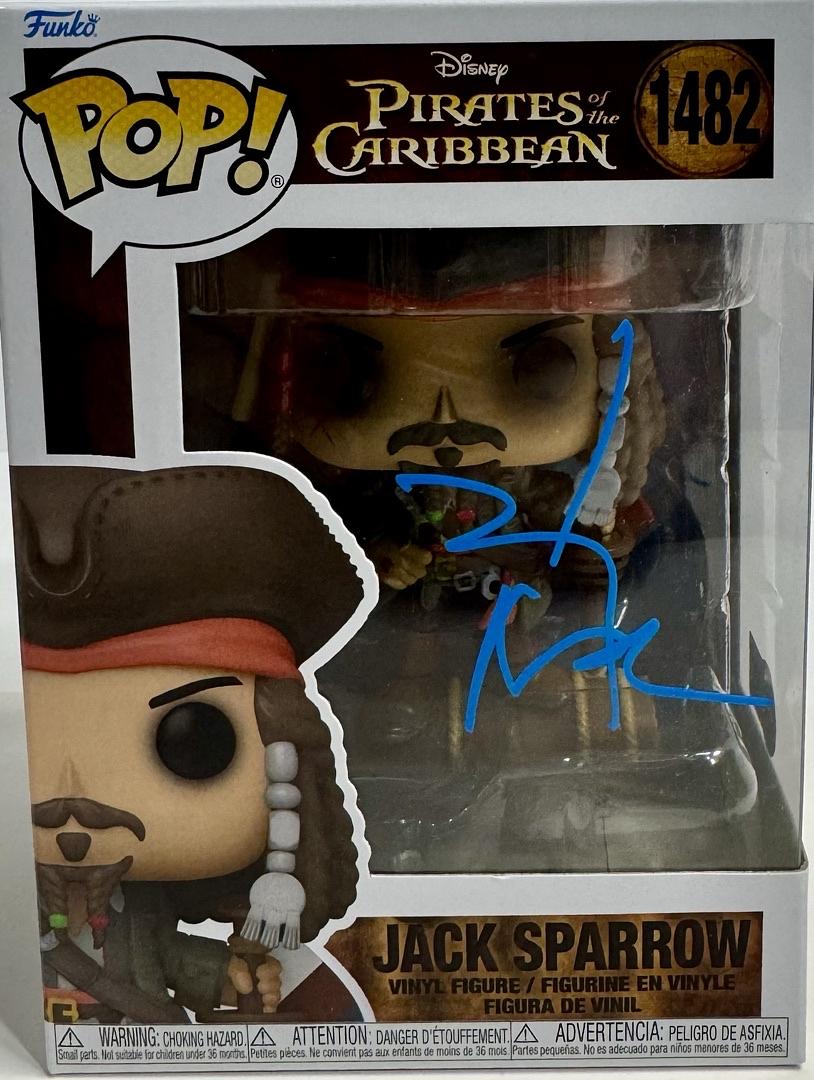 Johnny Depp Signed Funko Pop #1482 Jack Sparrow (Blue Ink) - Beckett COA #2