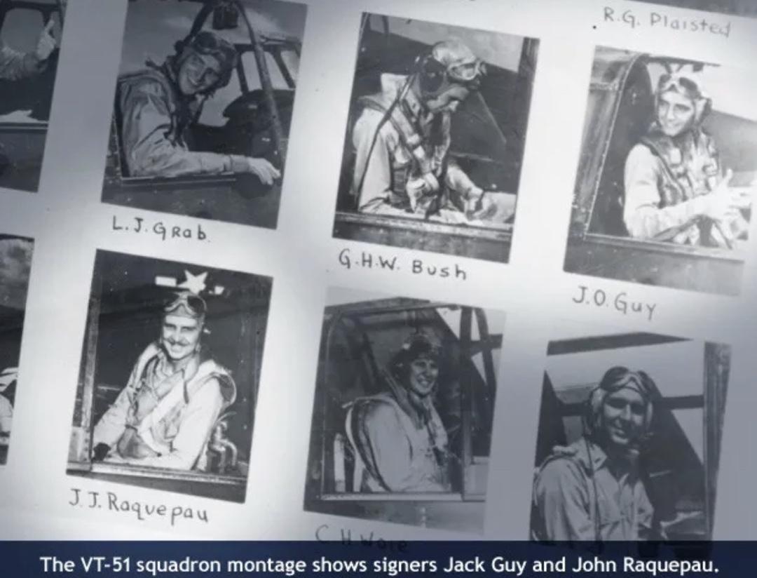 "Avengers of the Philippines" 37x24 limited edition (192/450) print signed by 7 of President George Bush's wingmen
