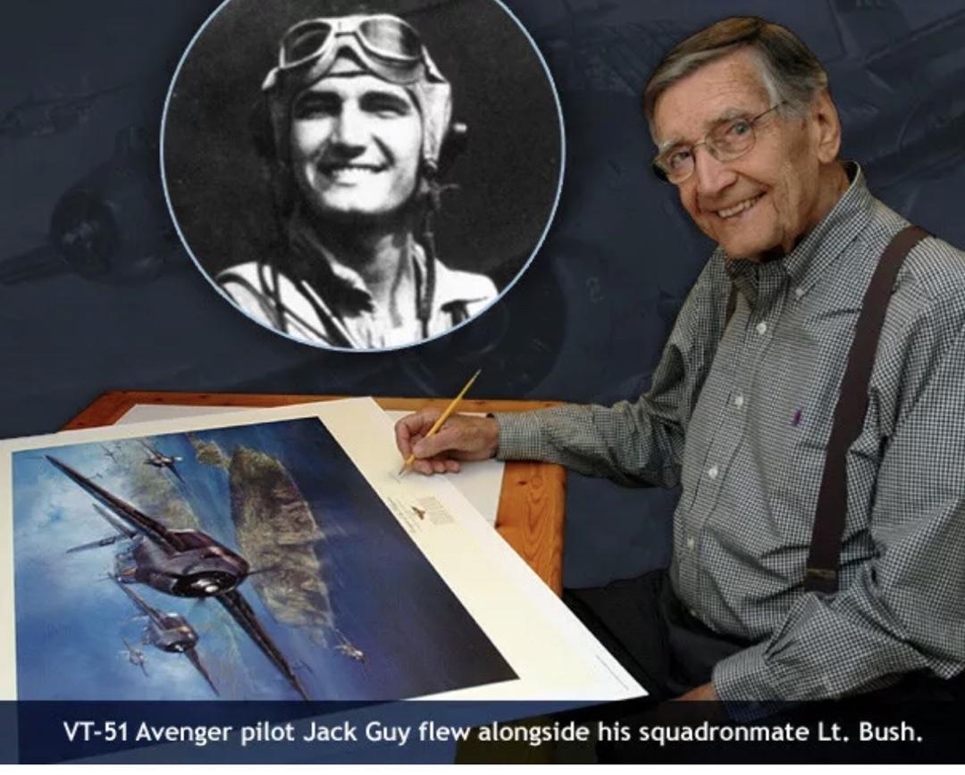 "Avengers of the Philippines" 37x24 limited edition (192/450) print signed by 7 of President George Bush's wingmen