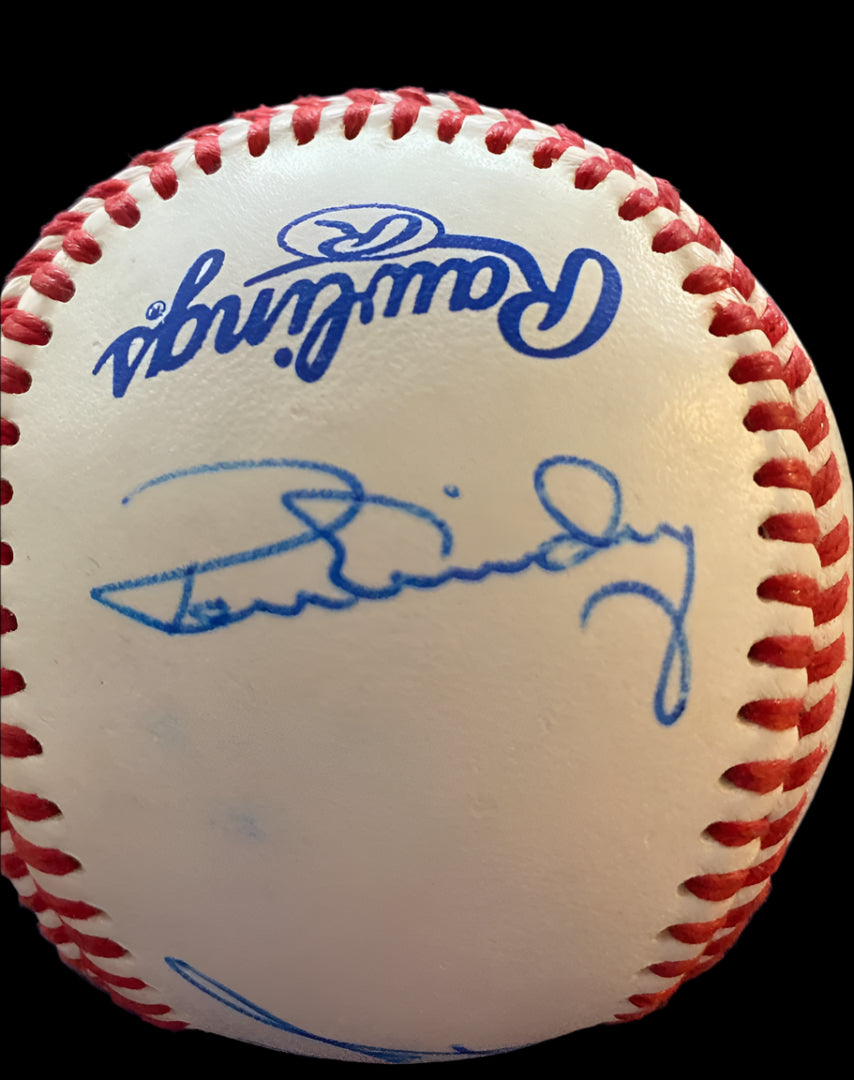 Multi-signed baseball Ron Guidry, Dale Murphy, Jack Morris, Phil Niekro, Lee Smith and Vince Coleman w/Beckett COA