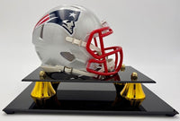 Drake Maye Under Wraps Signed Patriots Mini Helmet  - Fanatics COA