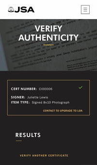 Juliette Lewis signed 8x10 (Natural Born Killers) - JSA COA