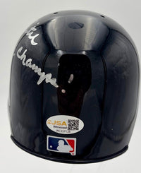 Jason Varitek signed 2004 World Series mini batting helmet (Red Sox) w/inscription - JSA COA