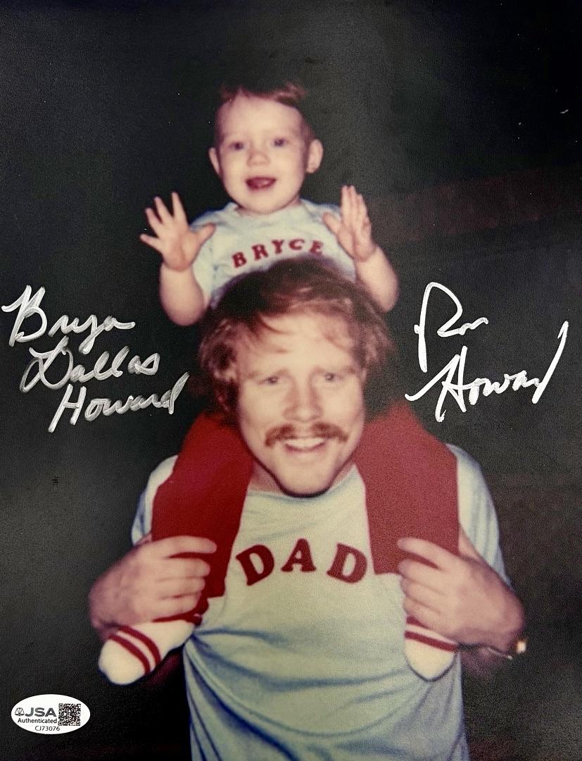 Ron Howard & Bryce Dallas Howard signed 8x10 JSA COA *RARE*