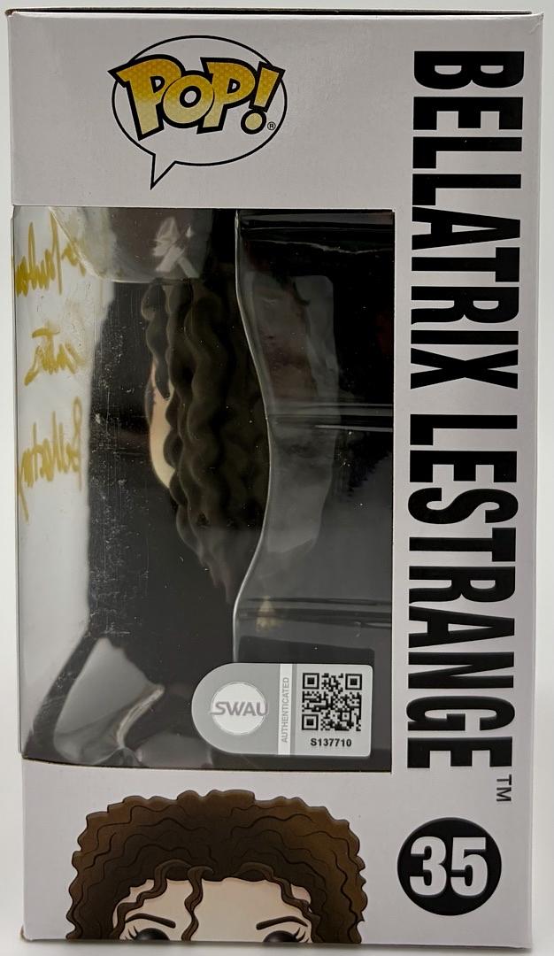 Helena Bonham Carter Signed Funko Pop #35 Bellatrix Lestrange w/character name (Harry Potter) - SWAU