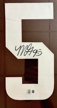 Myles Garrett 34x42 signed framed Browns Jersey - Beckett COA
