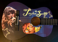 Taylor Swift Signed Purple/Picture Guitar - JSA COA